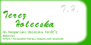 terez holecska business card